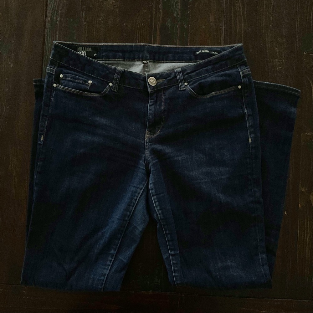William Rast  ●  Women's Dark Blue Low Rise Straight Leg Jeans  ●  Y2K